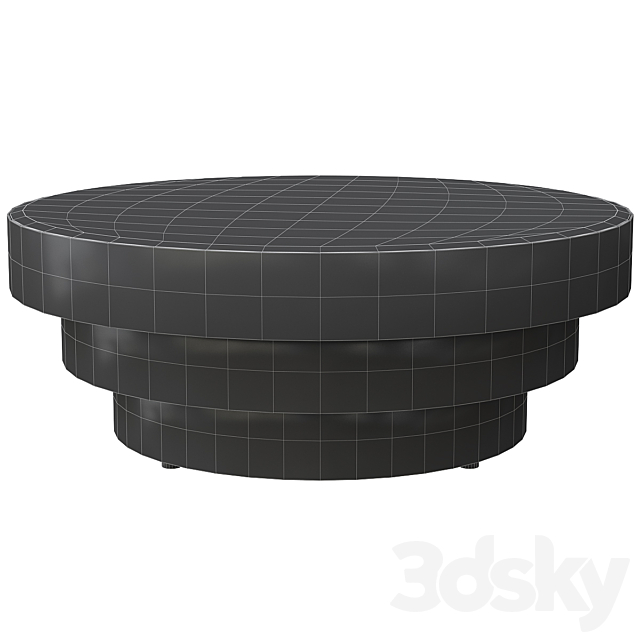 Coffee table sinclair 3DS Max Model - thumbnail 2