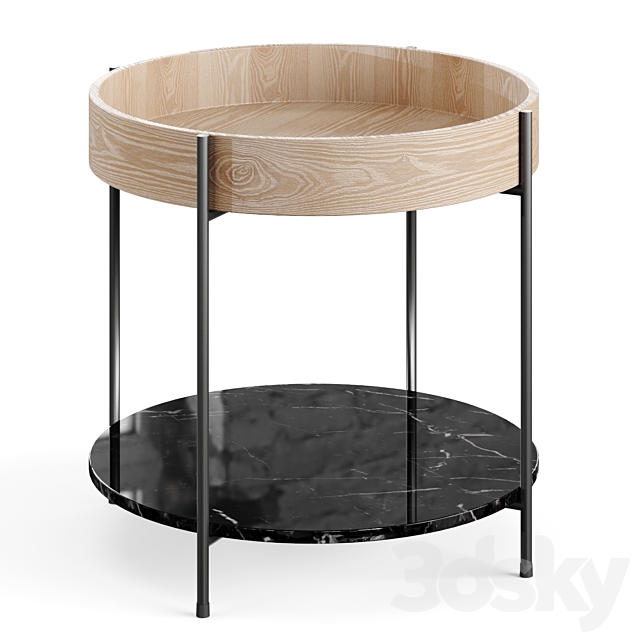 Coffee table Space beige-black 3ds Max - thumbnail 1