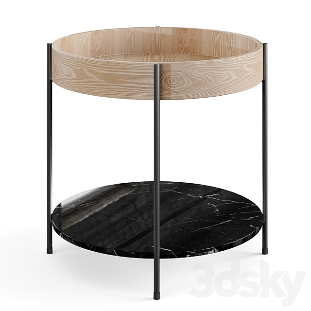 Coffee table Space beige-black 3ds Max - thumbnail 2