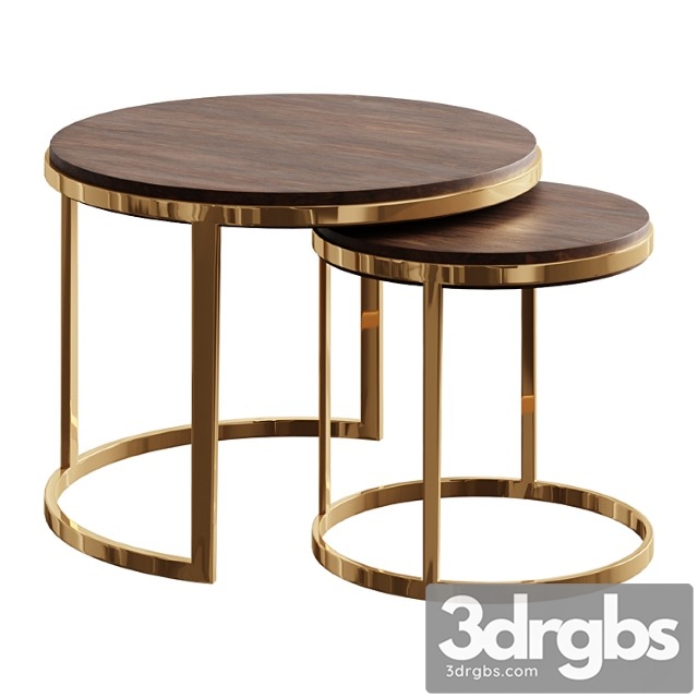 Coffee table table twins gold coffee table - thumbnail 1