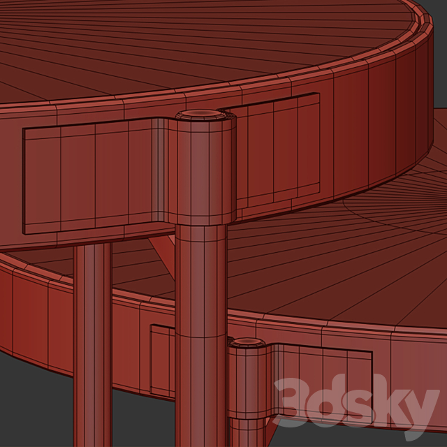 Coffee table Tape “Outdoor” Minotti 3DSMax File - thumbnail 2