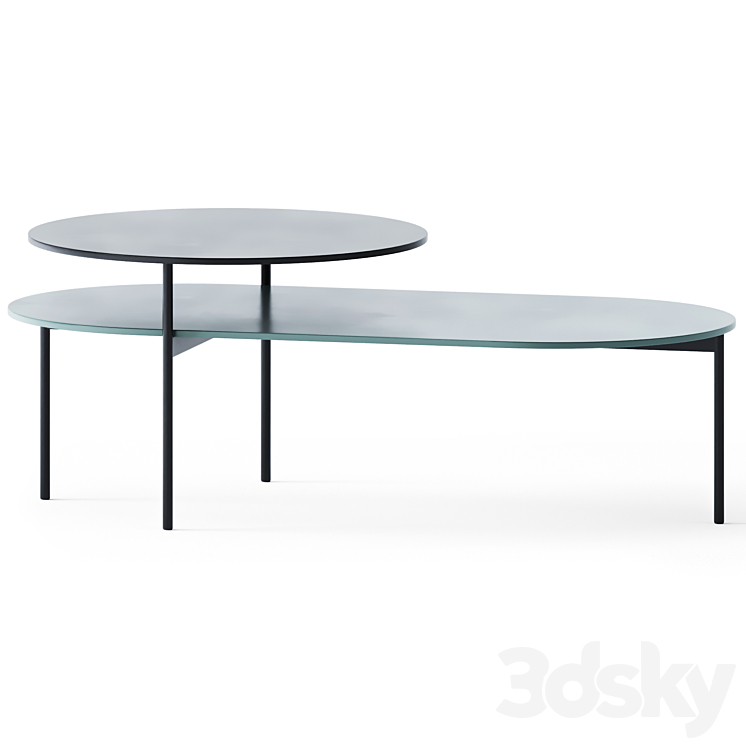 Coffee Table Tavolino KIN-c and KIN-o by Novamobili 3DS Max - thumbnail 2