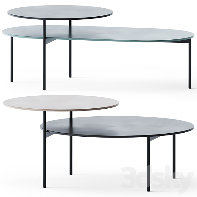 Coffee Table Tavolino KIN-c and KIN-o by Novamobili 3DSMax File - thumbnail 1