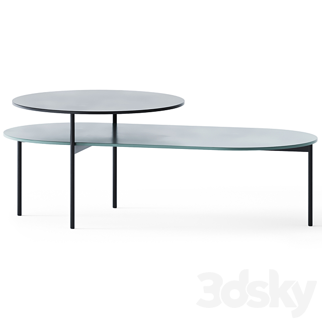 Coffee Table Tavolino KIN-c and KIN-o by Novamobili 3DSMax File - thumbnail 2