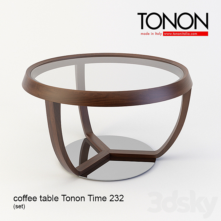 Coffee table Tonon Time 232 (set) 3DS Max - thumbnail 1