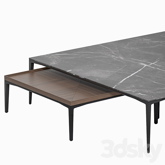 Coffee table Tray Rimadesio 3DS Max Model - thumbnail 2