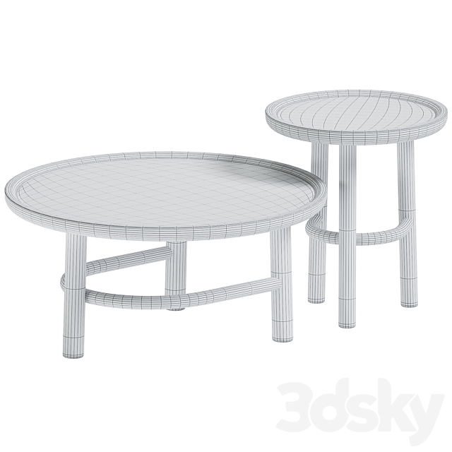 Coffee Table Unam Out by Very Wood 3DS Max Model - thumbnail 2