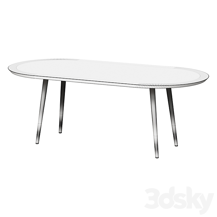 “Coffee table Vigor 47″” Oval Coffee Table coffee table” 3DS Max Model - thumbnail 2