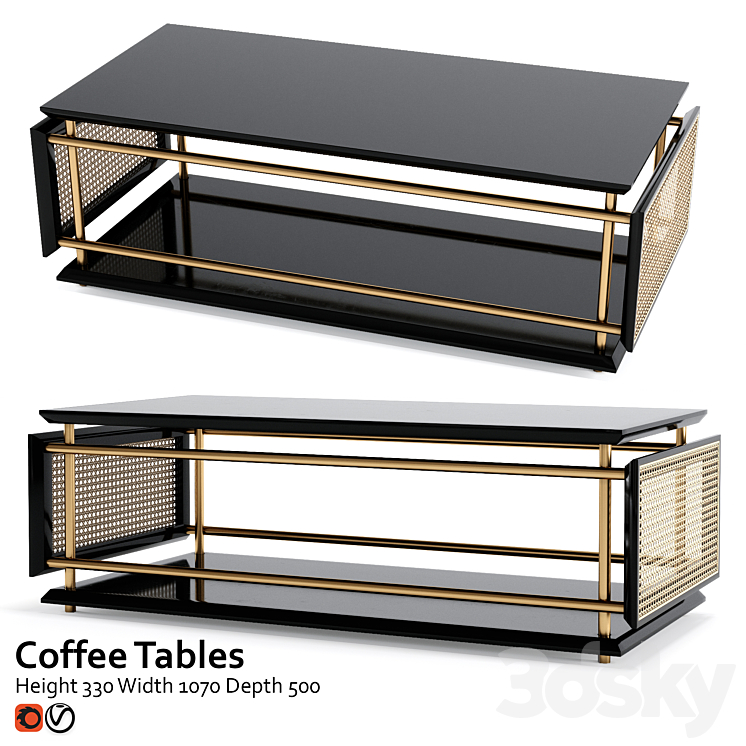 Coffee table Wiener Box 3DS Max - thumbnail 1