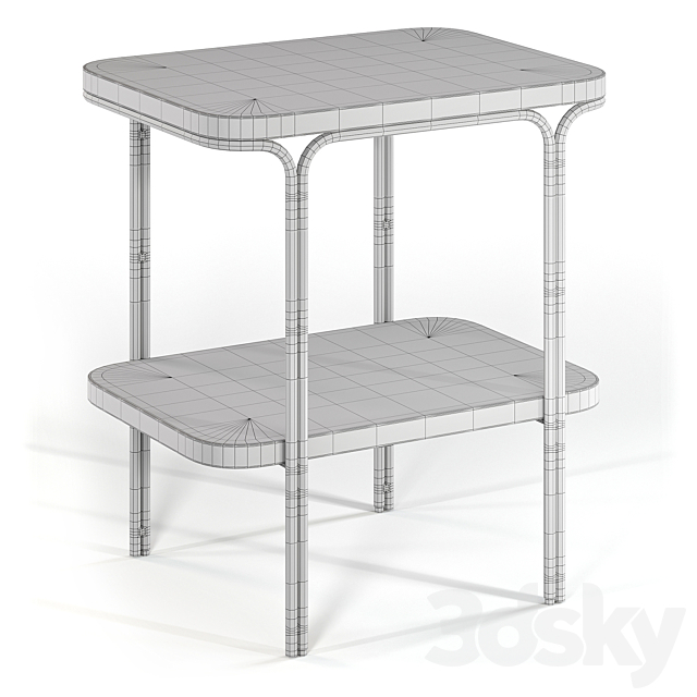 Coffee table with double top Luxore 3ds Max - thumbnail 3