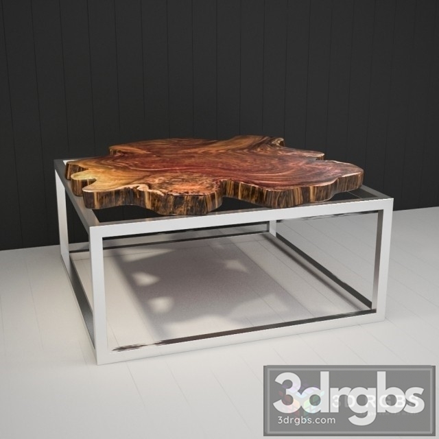 Coffee Table Wood Slice 3dsmax Download - thumbnail 1