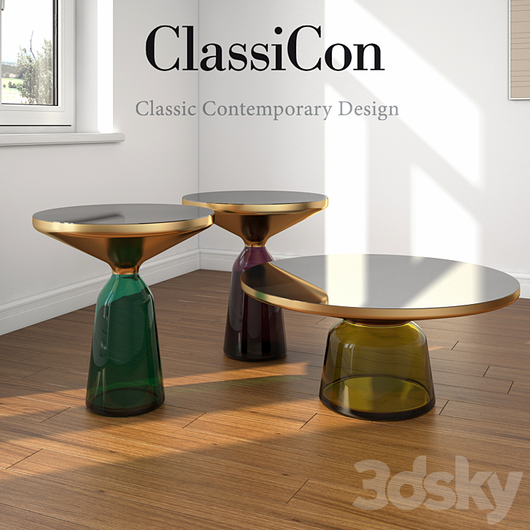 Coffee tables Bell Classicon 3DS Max - thumbnail 1