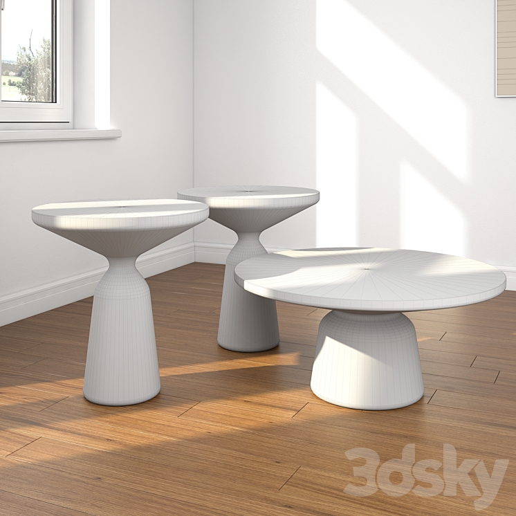 Coffee tables Bell Classicon 3DS Max - thumbnail 2