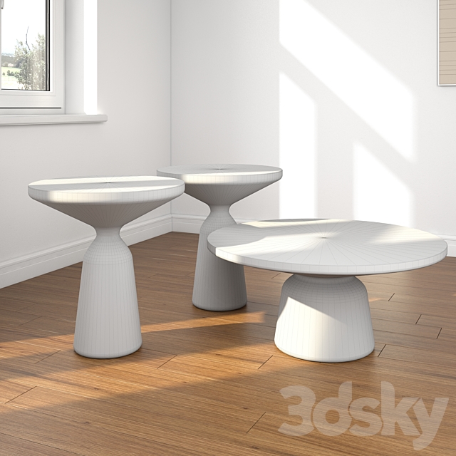 Coffee tables Bell Classicon 3DSMax File - thumbnail 2