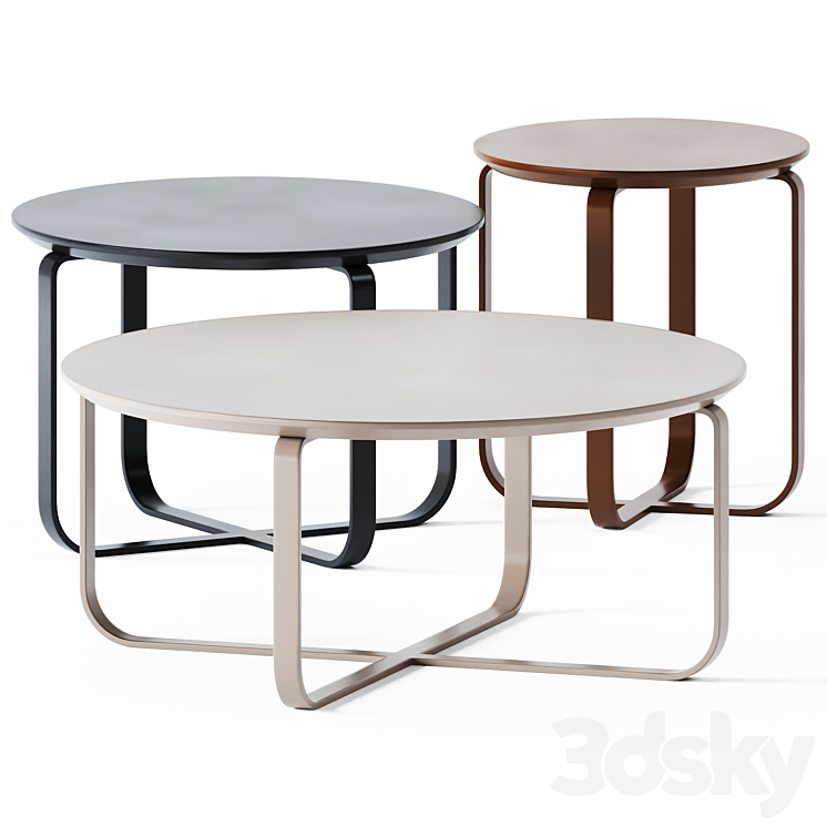 Coffee Tables Clik Cruceta by Kendo Mobiliario 3DS Max - thumbnail 1