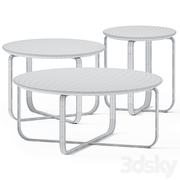 Coffee Tables Clik Cruceta by Kendo Mobiliario 3DS Max - thumbnail 2