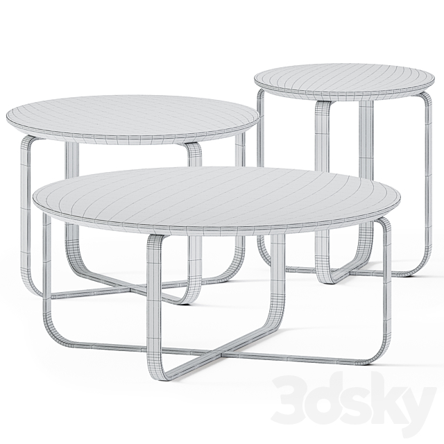 Coffee Tables Clik Cruceta by Kendo Mobiliario 3DSMax File - thumbnail 2