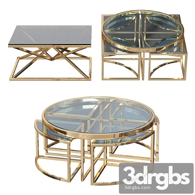 Coffee Tables Eichholtz Table Zoffee Table Padova Gold 3dsmax Download - thumbnail 1