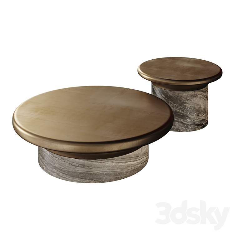 Coffee tables ENNE SUSPENCE 3DS Max Model - thumbnail 3