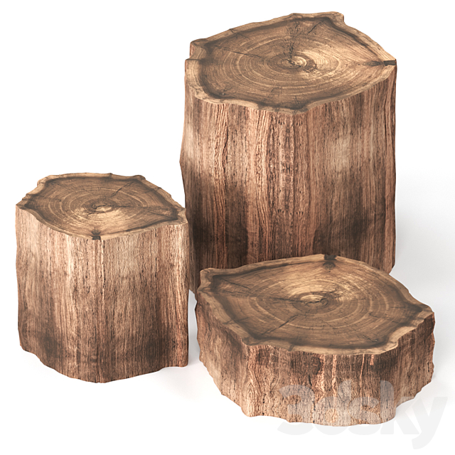 Coffee tables made of slab. 3DSMax File - thumbnail 1