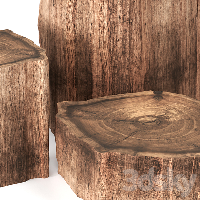 Coffee tables made of slab. 3DSMax File - thumbnail 2