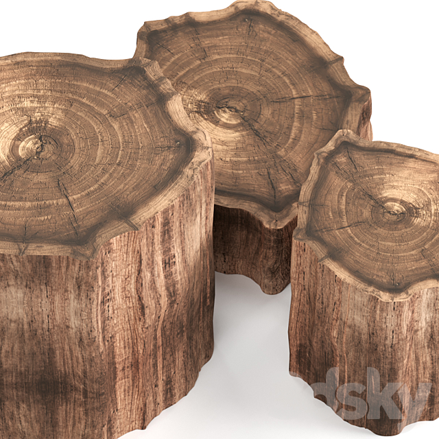 Coffee tables made of slab. 3DSMax File - thumbnail 3