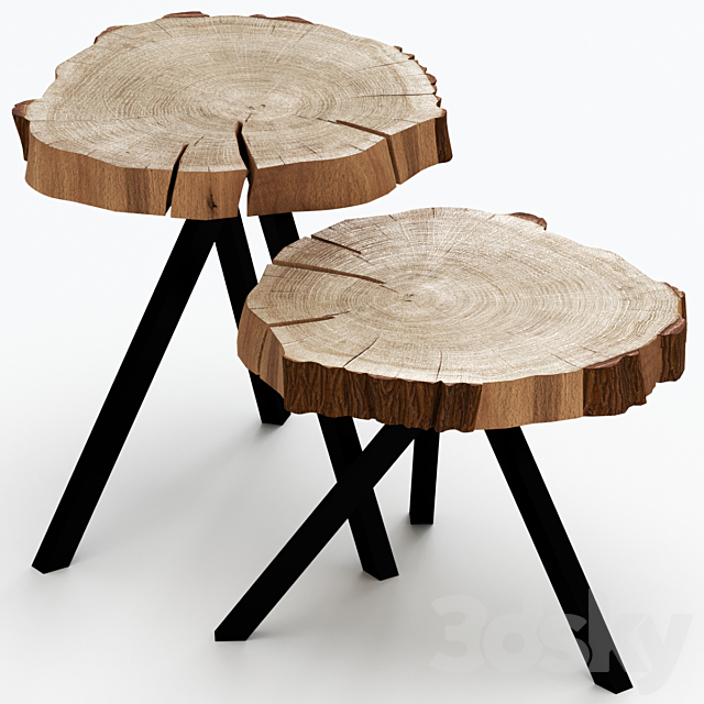 Coffee tables made of slab. 3DSMax File - thumbnail 1