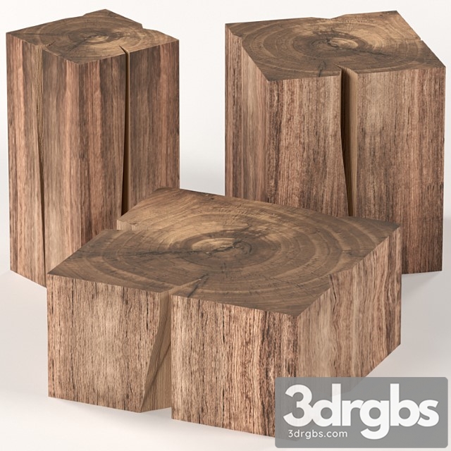 Coffee tables made of stumps 2 3dsmax Download - thumbnail 1