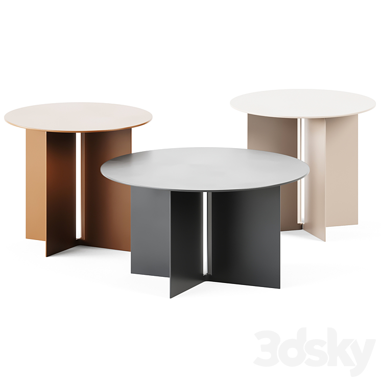 Coffee tables mers 3DS Max Model - thumbnail 1