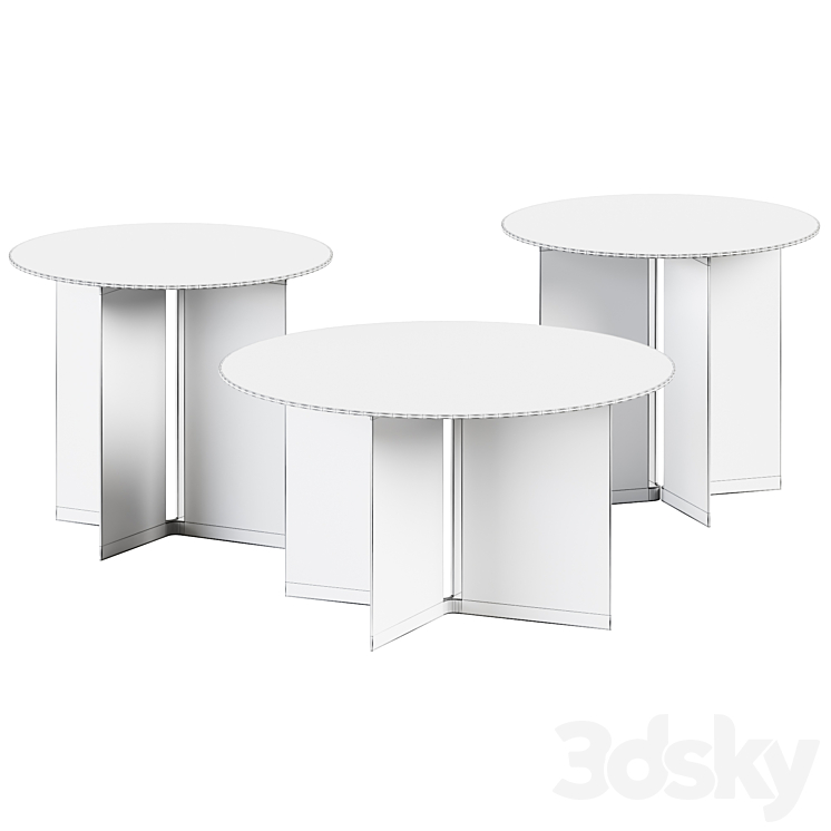 Coffee tables mers 3DS Max Model - thumbnail 2