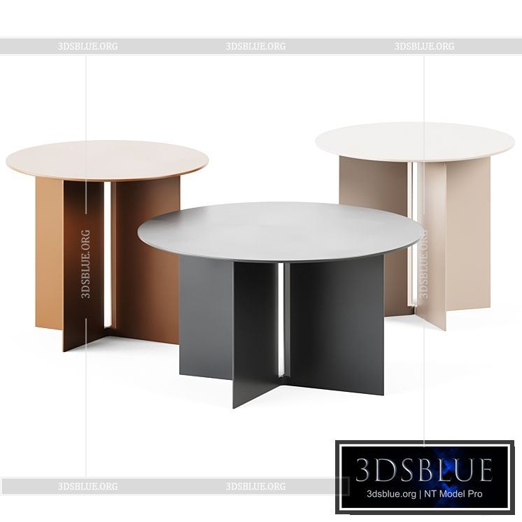 Coffee tables mers 3DS Max - thumbnail 3