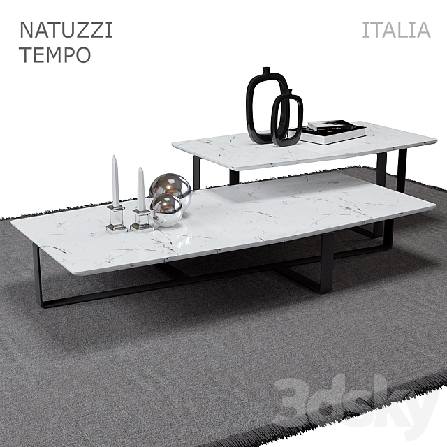 Coffee tables NATUZZI TEMPO (V-Ray) 3DSMax File - thumbnail 1