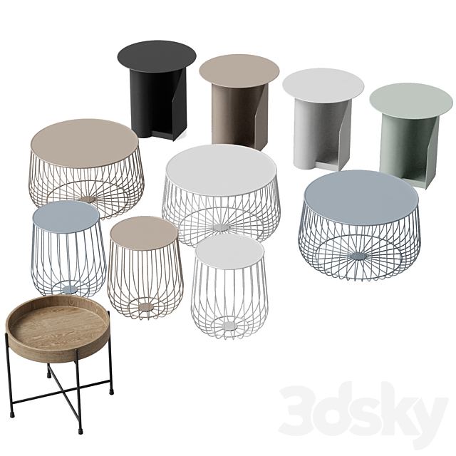 Coffee tables Noris Sketch Air-2 Air-1 from Divan.ru 3DS Max Model - thumbnail 6