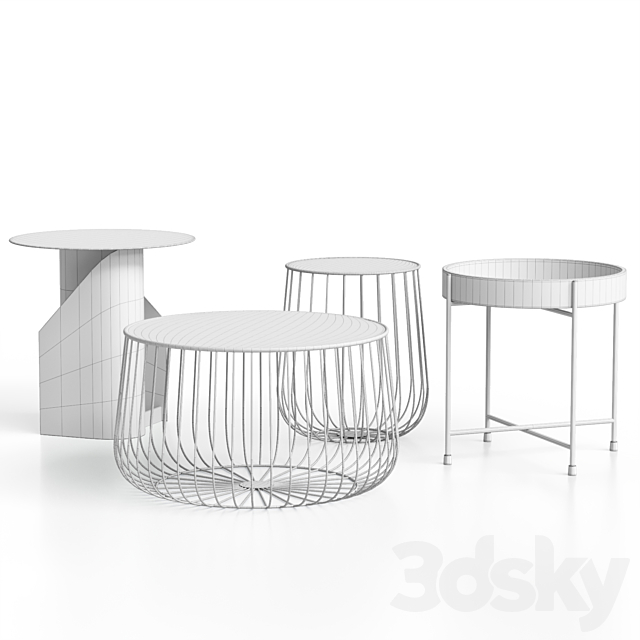 Coffee tables Noris Sketch Air-2 Air-1 from Divan.ru 3DS Max Model - thumbnail 7