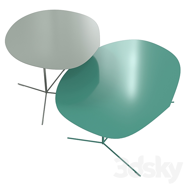 Coffee tables Paola Lenti Ivy. (11 materials) 3DSMax File - thumbnail 4