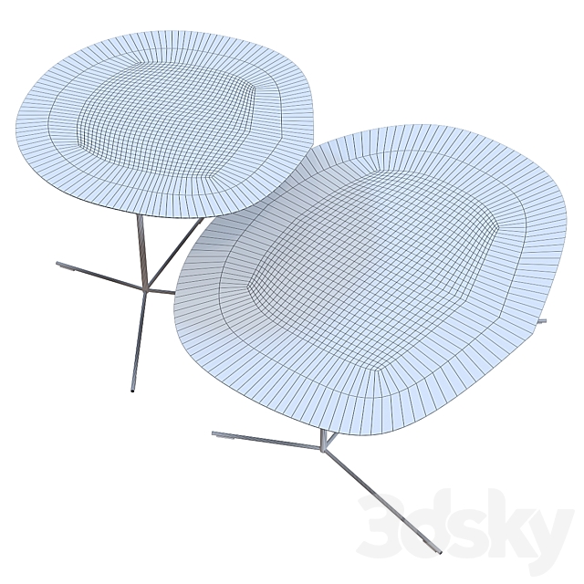 Coffee tables Paola Lenti Ivy. (11 materials) 3DSMax File - thumbnail 5