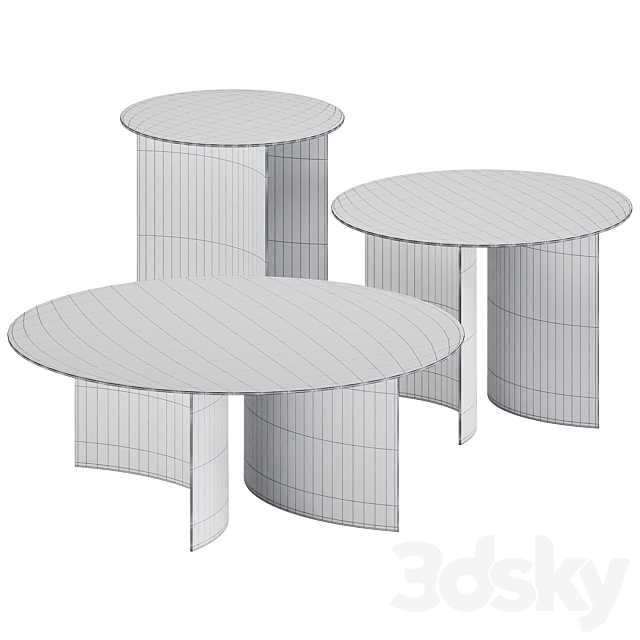 Coffee Tables Pierre by Flou 3DSMax File - thumbnail 3