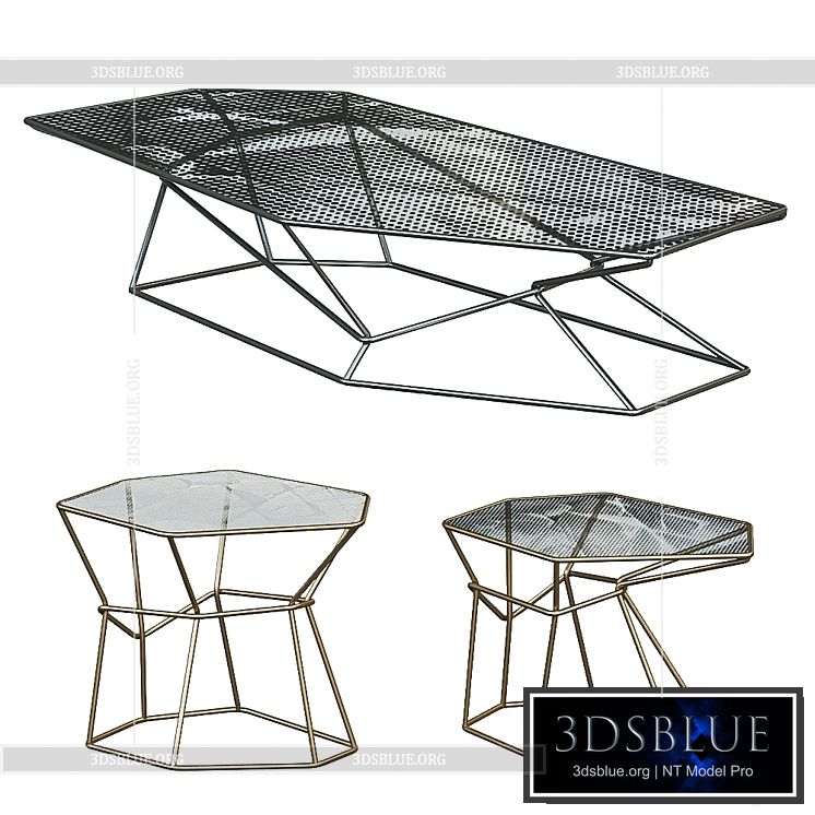 Coffee tables Rebus by Arketipo 3DS Max - thumbnail 3