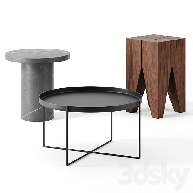 Coffee tables set 1 by E15 3DSMax File - thumbnail 1