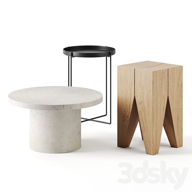 Coffee tables set 2 by E15 3DSMax File - thumbnail 1