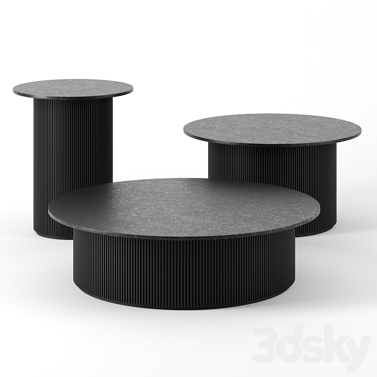 Coffee tables set 3DS Max Model - thumbnail 1