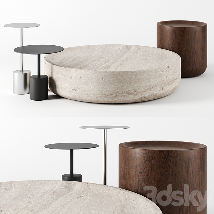 Coffee tables set 3DS Max - thumbnail 1