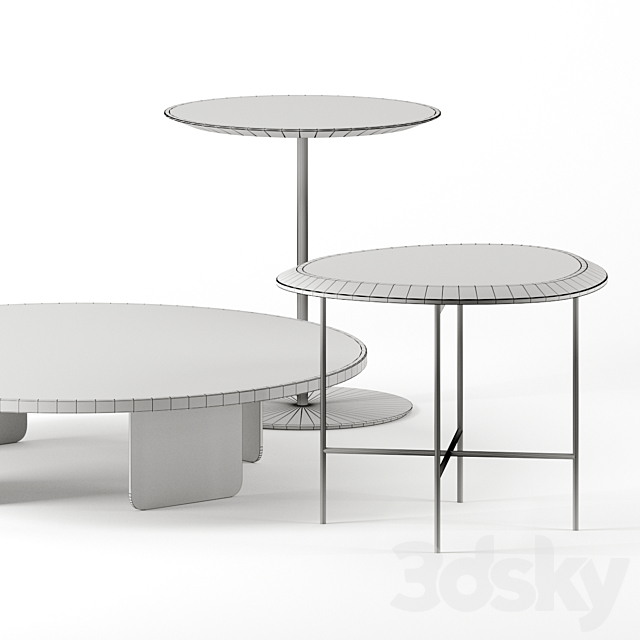 coffee tables set by bernhardt design 3DS Max Model - thumbnail 2