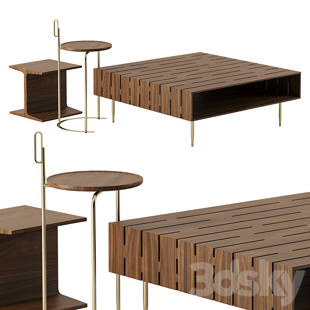 Coffee tables set by De La Espada 3DSMax File - thumbnail 1