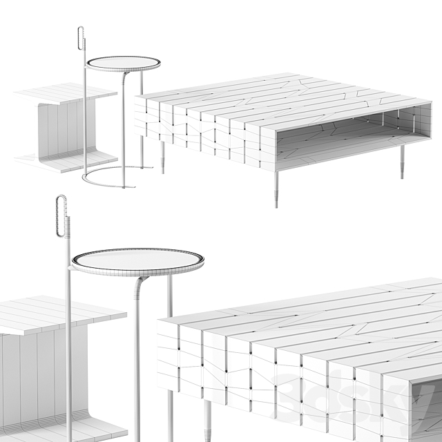 Coffee tables set by De La Espada 3DSMax File - thumbnail 2