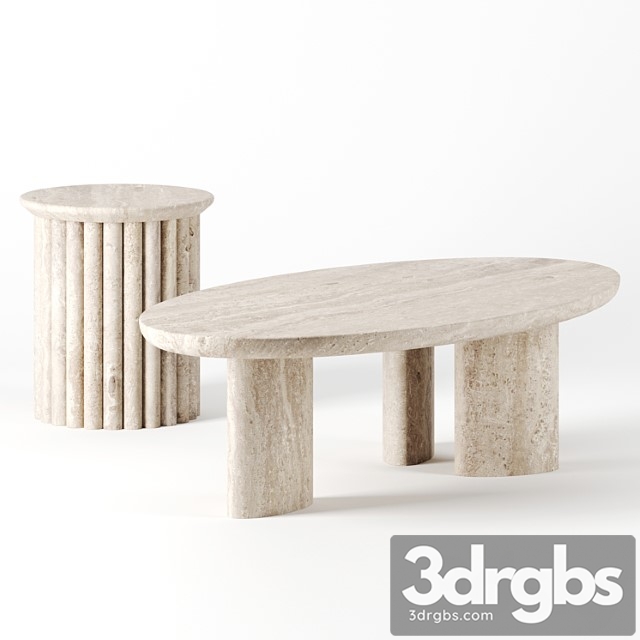 Coffee tables set by mcguire furniture - thumbnail 1