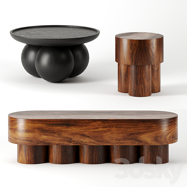 Coffee tables set by pfeifer studio 3DSMax File - thumbnail 1