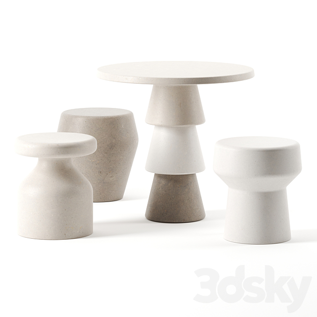 Coffee tables set by Pimar 3DSMax File - thumbnail 1