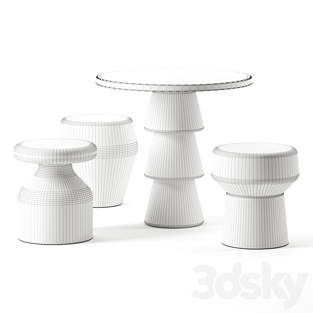 Coffee tables set by Pimar 3DSMax File - thumbnail 2