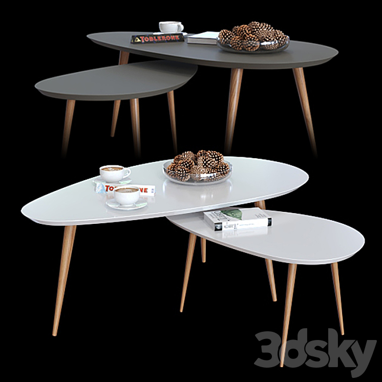 Coffee tables Signal Nolan B. 3DS Max - thumbnail 1